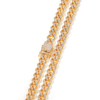 Lieyuyuan — collier hip hop en zircon cubique, 10mm, chaîne à mailles cubaines, Bracelet, vente en gros, bijoux pour femmes et hommes