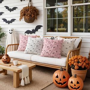 Housses de <span class=keywords><strong>coussin</strong></span> brodées Halloween Spooky Ghost <span class=keywords><strong>Coussin</strong></span> rectangulaire en peluche douce pour canapé-<span class=keywords><strong>lit</strong></span> Home <span class=keywords><strong>Deco</strong></span> - Product Image 5