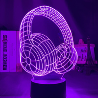 Lampe de table LED en acrylique à illusion 3D d'instrument de musique, changeant de couleur, pour chambre à coucher, cadeau pour les fans de musique
