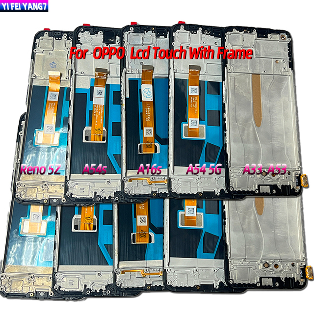 100% Test Passed Original LCD Display Touch Screen Digitizer for OPPO Reno5Z 5G A54 A16S A33 A53 Replacement Parts