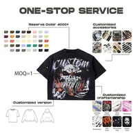 T-shirt vintage délavé pour homme, logo personnalisé, coupe oversize, coton épais, impression graphique de haute qualité, tee-shirt lourd, MOQ 1