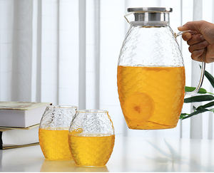 <span class=keywords><strong>Pichet</strong></span> à <span class=keywords><strong>eau</strong></span> <span class=keywords><strong>en</strong></span> verre borosilicaté haute température antidéflagrant avec poignée - Product Image 2