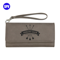 Nouveau Portefeuille Unisexe en Similicuir Pliant Personnalisable pour la Fête des Mères – Gravure Laser Faite Main Tendance