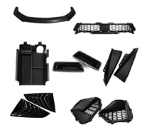 Parrilla Superior LED para Ford Mustang S650 Dark Horse GT Ecoboost 2024+, Entradas de Aire, Parrillas de Carreras, Parachoques Delantero, Kits de Carrocería