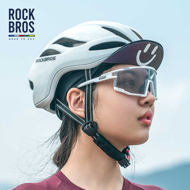 Occhiali Da Sole Polarizzati RockBros Per Ciclismo - UV400, Lenti Arancioni, Montatura Blu TR90