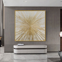 Peinture à l'huile abstraite dorée brillante 100% peinte à la main de style moderne personnalisée pour toile de peinture à l'huile peinte à la main Art à l'huile