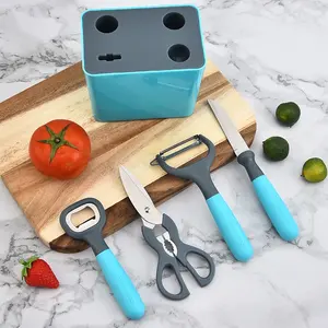 Set Gadget dapur pintar baja tahan karat 5 buah, Set peralatan rumah dan dapur multifungsi