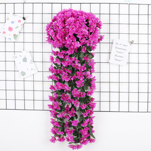 Flores Artificiales de Violeta para Colgar en la Pared, Enredaderas de Seda Plástica, Decoraciones para Bodas, Exteriores y Hogar - Product Image 5