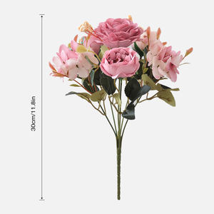 <span class=keywords><strong>Bouquet</strong></span> artificiel de 6 roses <span class=keywords><strong>hibiscus</strong></span>, <span class=keywords><strong>bouquet</strong></span> de <span class=keywords><strong>mariée</strong></span>, fleurs de mariage en soie artificielle, décoration de salon - Product Image 3