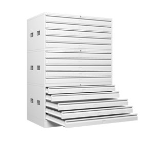 Armoire de rangement moderne verrouillable à 5 tiroirs en acier blanc pour atelier scolaire et hôtel pour classeur et rangement de papier - Product Image 3