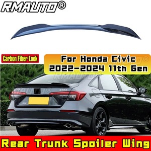 For Honda Civic 2022-2024 11th Gen Rear <b>Trunk</b> Spoiler Wing Car Rear Spoiler Rear Roof Wing Spoiler Body Kit Car Accessories - Product Image 2