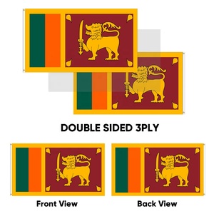 Bandera Oficial de Sri Lanka con Diseño de León, 90x150cm, Resistente a la Decoloración, Decoración para Exteriores para el Año Nuevo Sinhala y Támil - Product Image 1