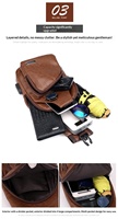 Nouveau Sac de Poitrine Homme 2026 avec Port USB, Sac Bandoulière Croisé en PU, Fermeture Éclair, Design Simple, Polyvalent et Élégant