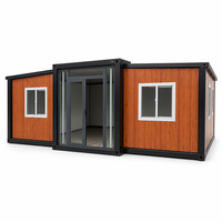 Maison portable moderne de 20 pieds avec salle de bain, maison préfabriquée, conception en panneaux sandwich en acier