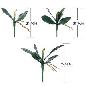 Ramo de Hojas de Phalaenopsis Hecho a Mano, PVC Artificial Verde, Impermeable, Ecológico, 50 Piezas, para Halloween, Hogar, Boda, Graduación, Oficina - Product Image 5