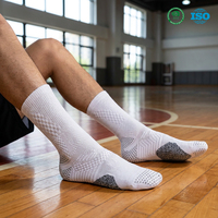 Chaussettes de basket-ball pour hommes Elite, logo personnalisé, classiques, professionnelles, respirantes, séchage rapide, coton peigné, polyester, antidérapantes, pour la salle de sport et le fitness