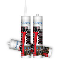 Mastic de silicone à durcissement acétique de 300ml Mastic de silicone blanc rtv Mastic de silicone transparent pour application intérieure et extérieure