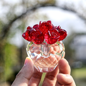 Regalos de Flores de Cristal para Mamá, Esposa, Novia, Adornos de Flores de Cristal para el Hogar, la Oficina, la Mesa, Pisapapeles - Product Image 5