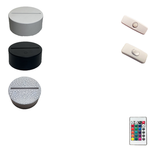 Vente en gros de lampes de bureau 3D LED en acrylique RVB multicolores veilleuses pour chambre à coucher Mini LED de nuit en cristal à énergie tactile de style minimaliste - Product Image 6
