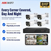 Sistem Kamera CCTV HIKWIFI 4K 2MP AHD 4CH/8CH/16CH DVR Kit dengan Visi Malam Penyimpanan Cloud Sensor CMOS - Keamanan Luar Ruangan Tipe Bullet