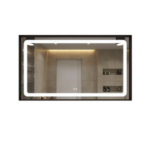Applique murale moderne LED <span class=keywords><strong>avec</strong></span> <span class=keywords><strong>miroir</strong></span> carré et <span class=keywords><strong>interrupteur</strong></span> tactile pour <span class=keywords><strong>salle</strong></span> <span class=keywords><strong>de</strong></span> <span class=keywords><strong>bain</strong></span> luxueuse, <span class=keywords><strong>avec</strong></span> <span class=keywords><strong>luminaire</strong></span> linéaire - Product Image 1