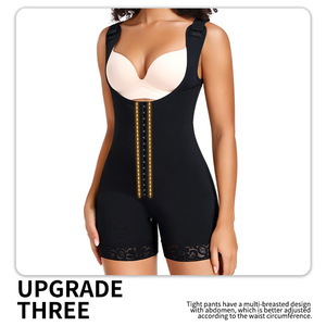 Gaine sculptante intégrale pour femme à poitrine ouverte, avec fermeture éclair à l'entrejambe, bretelles larges, post-partum, contrôle du ventre et effet push-up fessier - Product Image 3