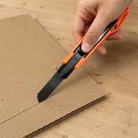 Couteau utilitaire à lame noire SK5 18 mm, coupe-boîte rétractable robuste, coupe-papier professionnel à lame cassable, industriel, bricolage, OEM