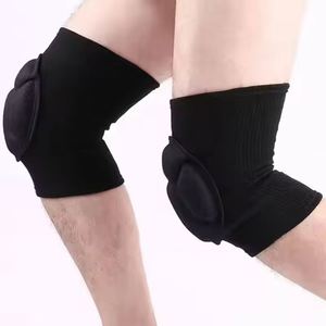 Rodilleras de Espuma de Compresión Negras y Azules Antideslizantes para Ejercicio, Yoga, Arrodilladas, Baloncesto, Protección Unisex - Product Image 3