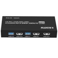 FJ-8K302 FJGEAR 2 ports 2 en 1 sortie 8K HDMI Usb 3.0 commutateur Kvm prise en charge 7680*4320/60Hz HDMI 2.1 version commutateur KVM
