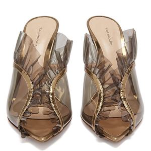 Mules transparentes à talons hauts pour femmes <span class=keywords><strong>2019</strong></span>, style club, sexy, à enfiler, rehaussantes, couleurs mélangées pour l'<span class=keywords><strong>été</strong></span> - Product Image 2