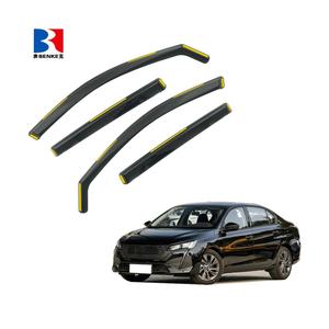Déflecteurs de vent et de pluie pour fenêtres, pare-soleil 4 pièces pour Peugeot 408 2022+, en PC, installation avec ruban 3M - Product Image 1