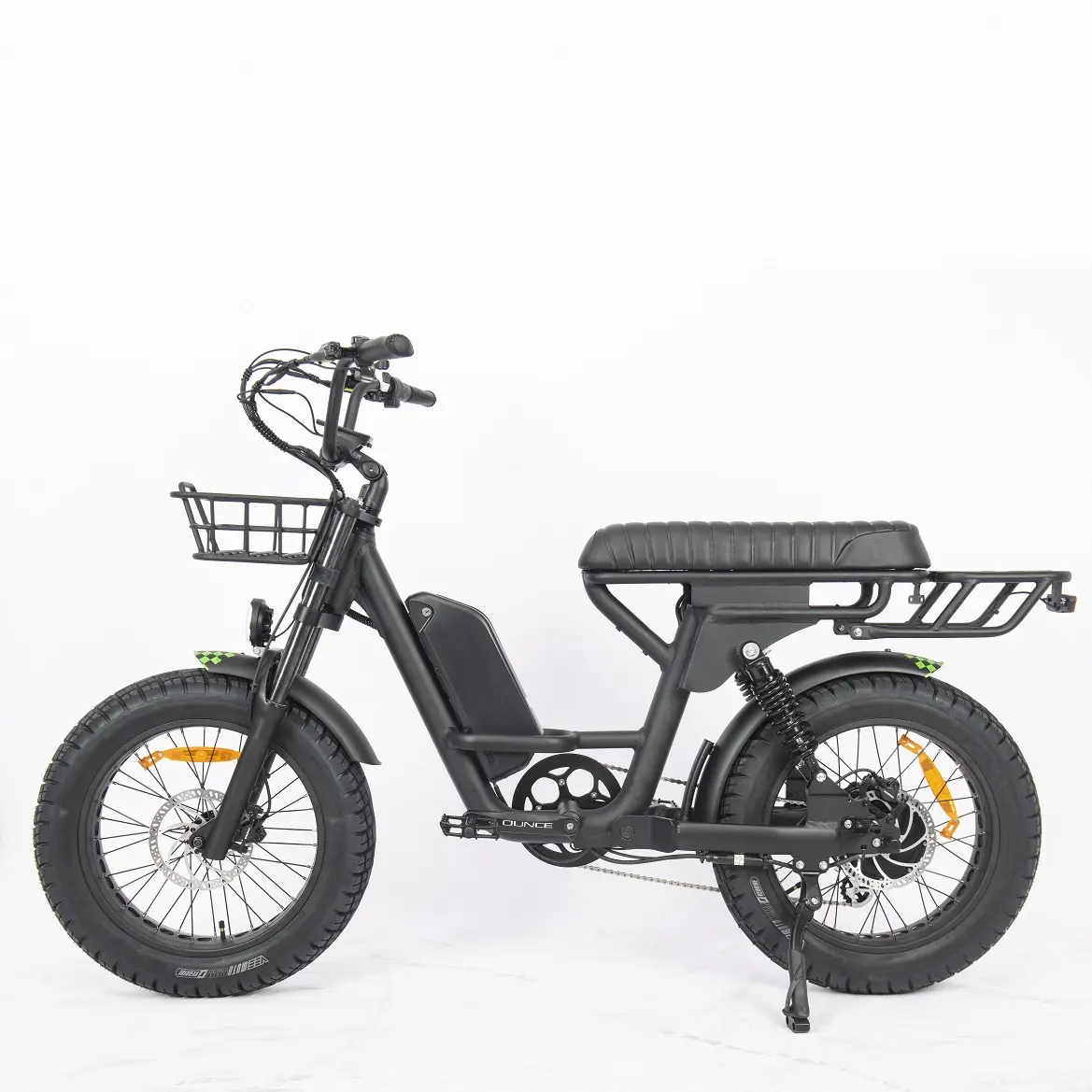 Sepeda listrik hibrida untuk pria dan dewasa, ban lemak suspensi ganda sepeda listrik gaya baru 20 inci