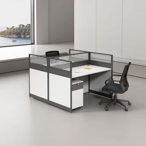 Estación de Trabajo Insonorizada para Oficina, Cubículo Modular Moderno, Escritorio para 3, 4 o 5 Personas - Product Image 5