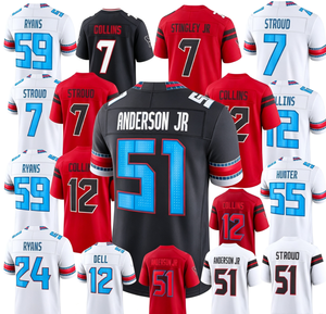 Pour maillot de football imprimé # 24 Derek Stingley Jr # 51 Will Anderson Jr # 1 Tank Dell unisexe 100% polyester respirant - Product Image 1