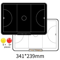 Planche de Futsal avec écran LCD de 16 pouces, stylet magnétique effaçable, équipement d'entraînement pour ballon de football, noir, blanc