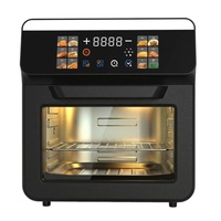 Oven Air Fryer Digital 11L Kapasitas Besar 1500W untuk 5-6 Orang, Pintu Kaca Transparan, Rak Dua Lapis, untuk Memasak Sehat