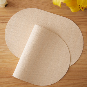 Set de table ovale en imitation de texture tressée en écorce de maïs, marron et blanc cassé, écologique, pour la salle à manger - Product Image 4