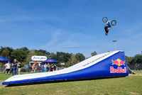 Usine trampoline parc freestyle cascadeur gymnastique Portable gonflable bmx airbag atterrissage VTT saut airbag