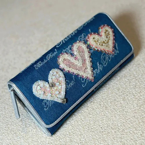 Portefeuille pour fille brodé à la main de haute qualité, porte-monnaie brodé à la main, prix de gros, design personnalisé - Product Image 3