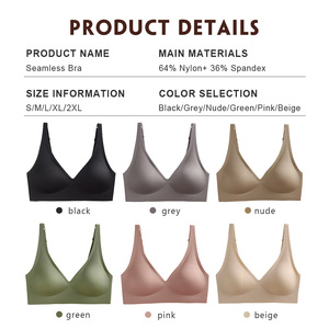 V cổ áo ngực không dây đồ lót vô hình thoải mái nhẹ lót liền mạch Bralette Trọng lượng nhẹ tam giác không dây áo ngực cho phụ nữ - Product Image 2