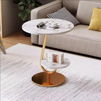 Table de chevet mobile au design européen moderne, nouvelle table basse en métal et acrylique, meubles décoratifs en bois et fer pour la maison et l'hôtel