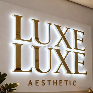 Letrero LED Acrílico 3D <span class=keywords><strong>de</strong></span> Calidad Premium, Letrero Luminoso con Letras <span class=keywords><strong>de</strong></span> Canal Iluminadas por Delante para Publicidad Comercial, Decoración con Logotipo Personalizado - Product Image 2