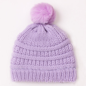 Neue europäische und amerikanische Modelle: Gestrickte, niedliche Neugeborenen-Mütze, Turban, Baumwoll-Bonnet, warme Wintermützen für Baby-Mädchen - Product Image 4