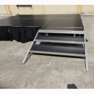 Escenario Plegable de Aluminio con Iluminación, Fácil de Montar, Superficie Antideslizante para Conciertos y Eventos en Interiores/Exteriores, No Requiere Electricidad - Product Image 5