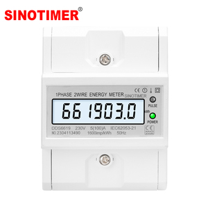 เครื่องวัดพลังงานไฟฟ้า <span class=keywords><strong>SINOTIMER</strong></span> DDS6619-030 ได้รับการรับรอง MID พร้อมจอ LCD แสดงผลแบบ Backlit 4P รองรับแรงดันไฟฟ้า 230VAC 5(100)A ติดตั้งบนราง DIN ขนาดกะทัดรัด แบบเฟสเดียว - Product Image 1