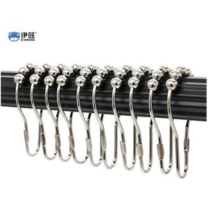 Decorative <b>Shower</b> Curtain Hooks Stainless Steel <b>Shower</b> Curtain Rings Metal Curtain Hooks - Product Image 2