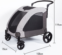 Poussette de voyage pliable et imperméable Greenway GWPSC01 Big Space pour animaux de compagnie – Le meilleur système de transport