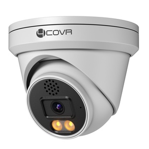 Caméra IP PoE tourelle 4COVR 8MP intelligente avec projecteur double lumière couleur, audio bidirectionnel et alarme de dissuasion active pour la sécurité domestique - Product Image 1
