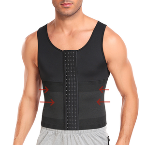 Camiseta Moldeadora de Compresión <span class=keywords><strong>con</strong></span> Ganchos para Hombre, Transpirable, para Pecho y Abdomen, Chaleco Térmico, Prenda Moldeadora - Product Image 1