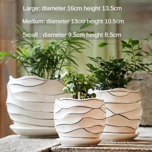 Eleganti Vasi <span class=keywords><strong>in</strong></span> Ceramica - Design Moderno Minimalista Geometrico, Opzioni Multicolore per Uso Interno/Esterno e <span class=keywords><strong>Giardino</strong></span>, Consegna Rapida - Product Image 3